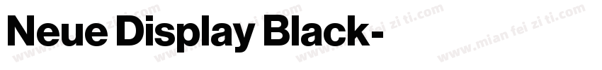 Neue Display Black字体转换